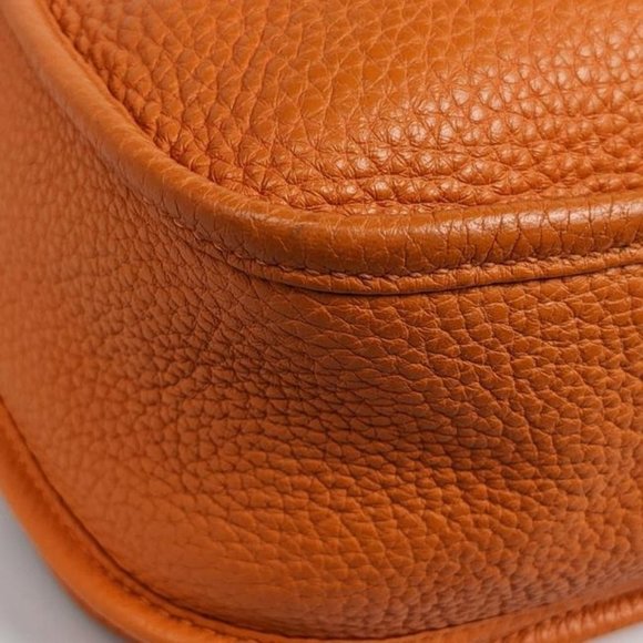 Hermes Evelyne Iii Gm Large Clemence Orange Leather Cross Body Bag - Picture 7 of 12